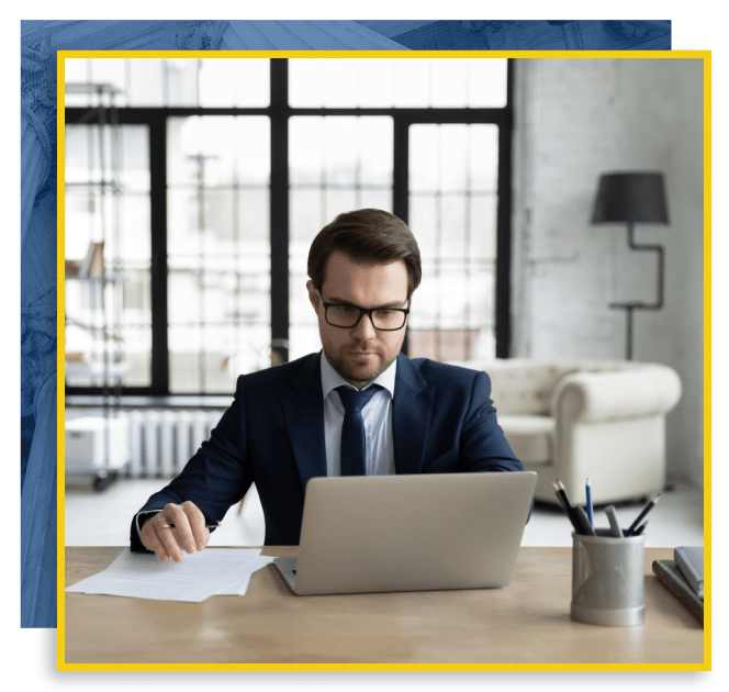 Hardworking Man Person Working On A Computer