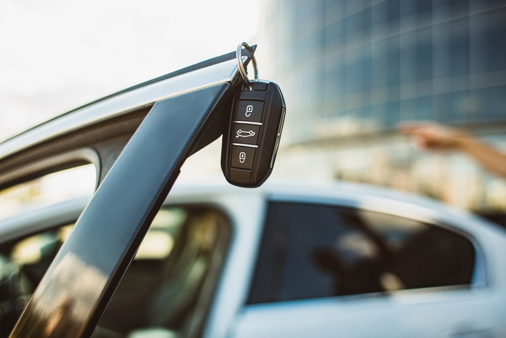 Car Keys Hanging On Car Doors